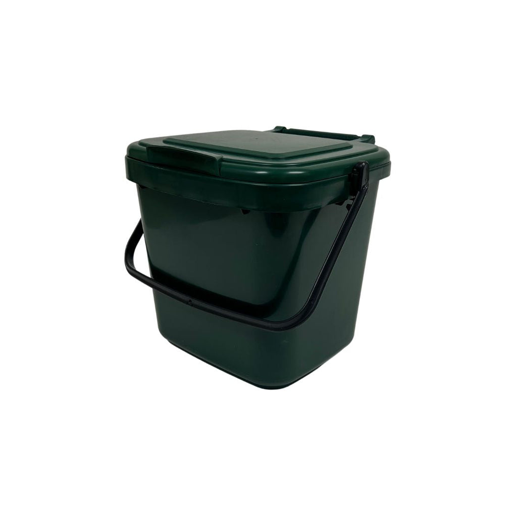 Compost Caddy Bin w/Compostable Trash Bags Set | Includes Bin & 2 Rolls of 2.5 gal Bags