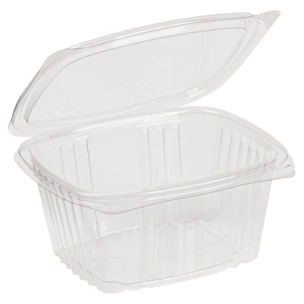16 oz Rectangular Container | Clear PLA | Hinged Lid