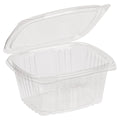 16 oz Rectangular Container | Clear RPET | Hinged Lid