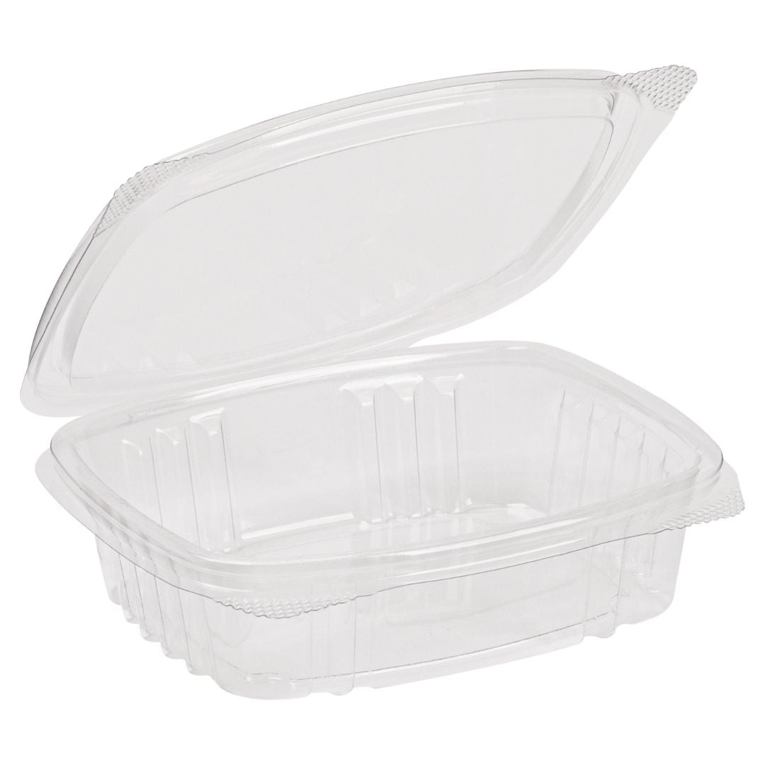 8 oz Rectangular Container | Clear PLA | Hinged Lid