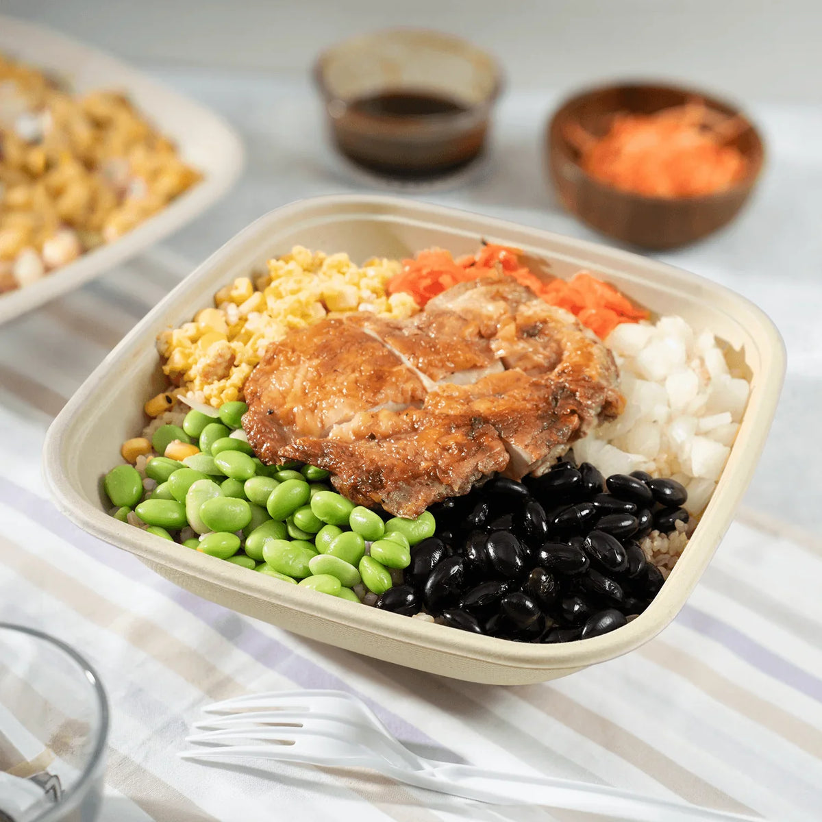 48 oz Square Bowl | Natural Fiber | Karat Earth®
