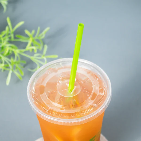 9.5" PLA Drinking Straws | Wrapped | Jumbo | Green