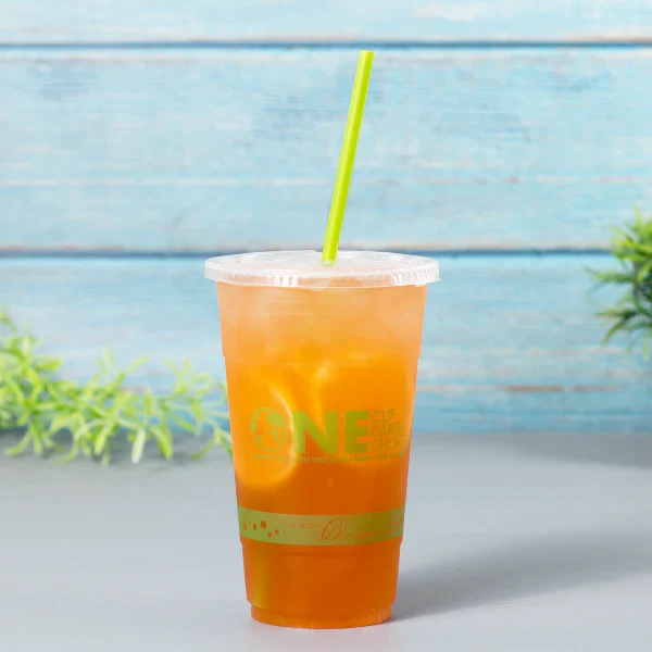 9.5" PLA Drinking Straws | Wrapped | Jumbo | Green