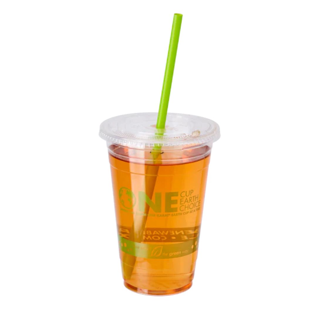 8.75" PLA Drinking Straws | Wrapped | Giant | Green