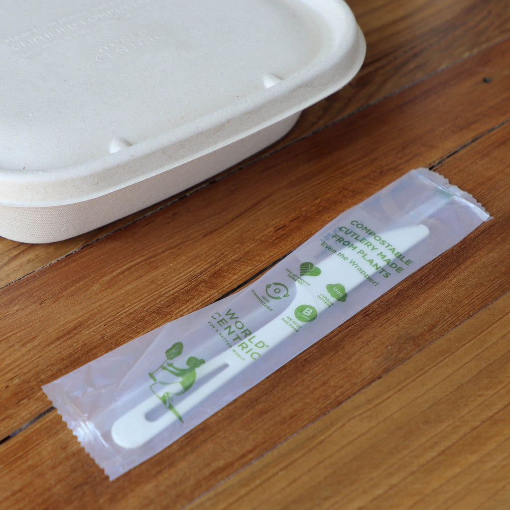 6" Knife Individually Wrapped | Compostable
