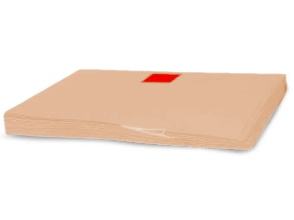 Beige tissue paper on a white background
