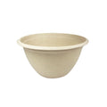 Tan compostable bowl on a white background