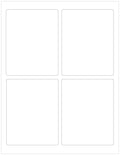 3.75" x 4.75" Compostable White Rectangle Labels | Set of 100 Blank Labels