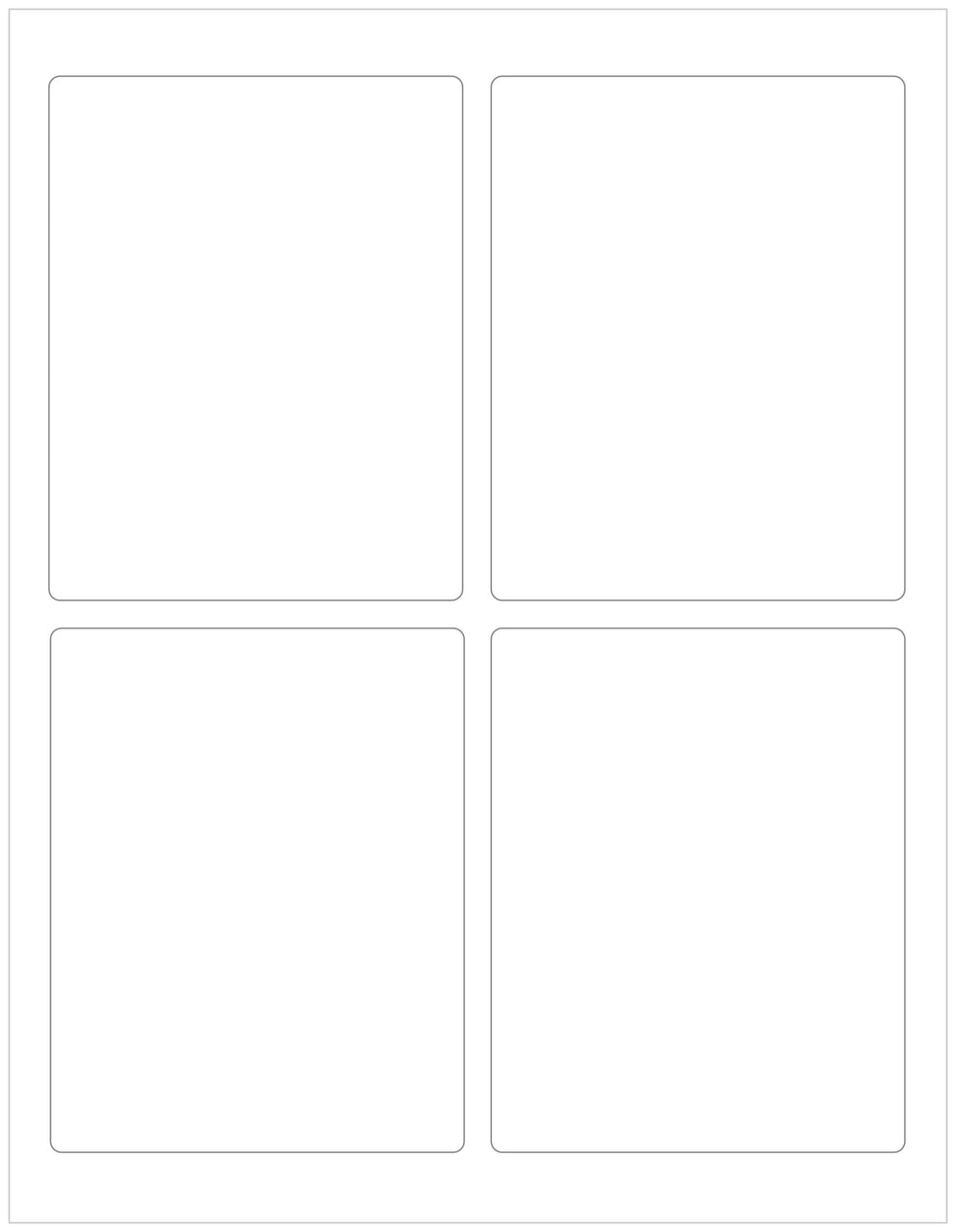 3.75" x 4.75" Compostable White Rectangle Labels | Set of 100 Blank Labels