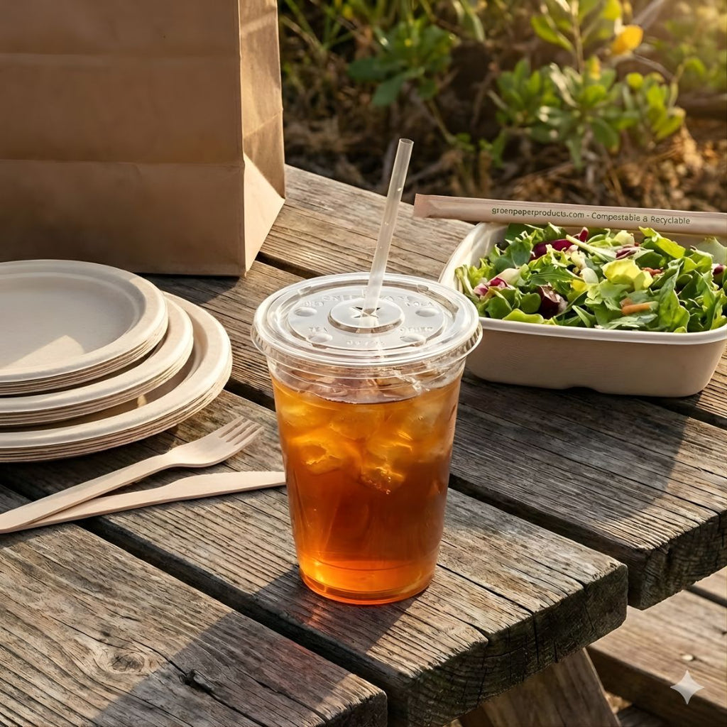 Flat lid for 9 oz & 12 oz Cold Cup | Made in USA