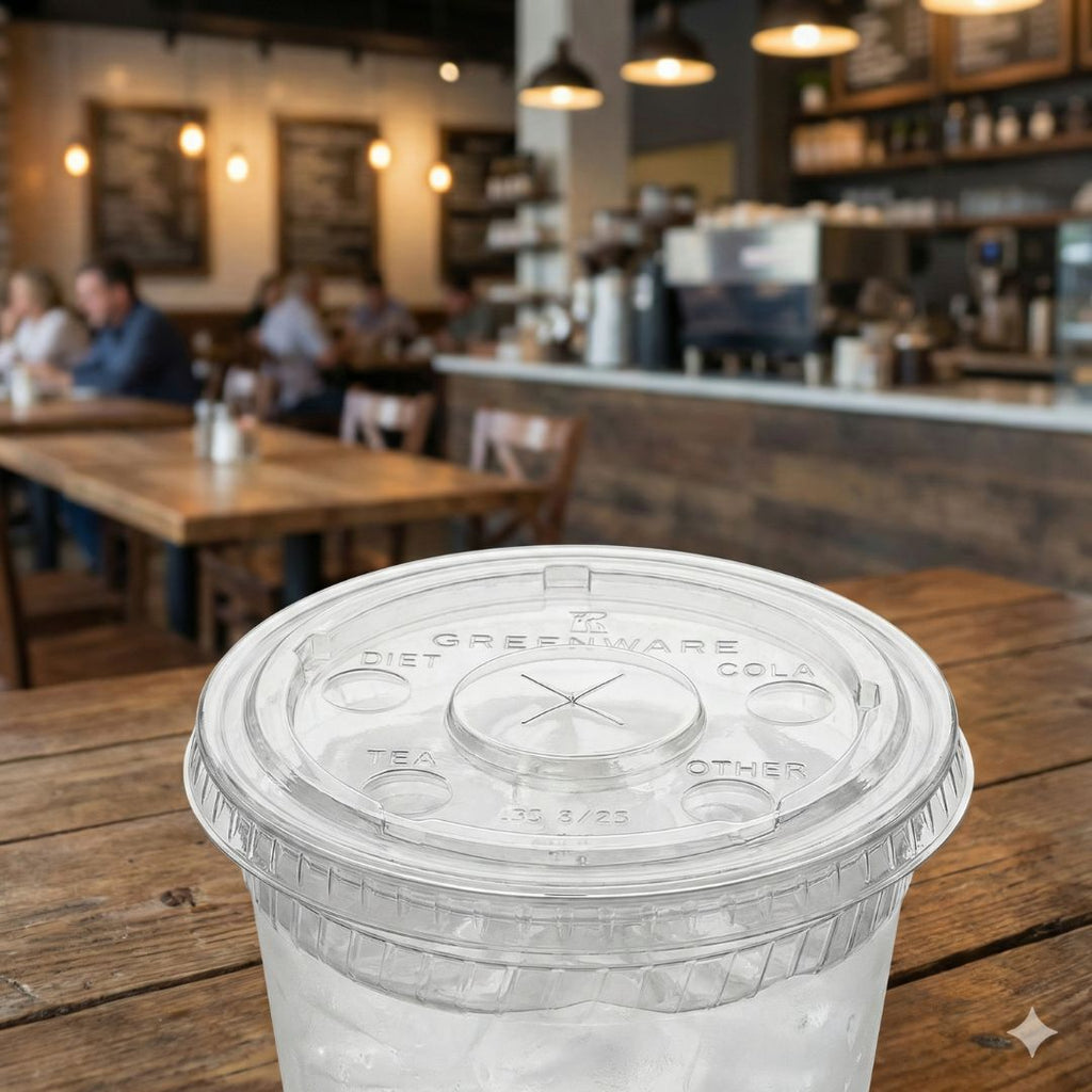 Flat lid for 9 oz & 12 oz Cold Cup | Made in USA