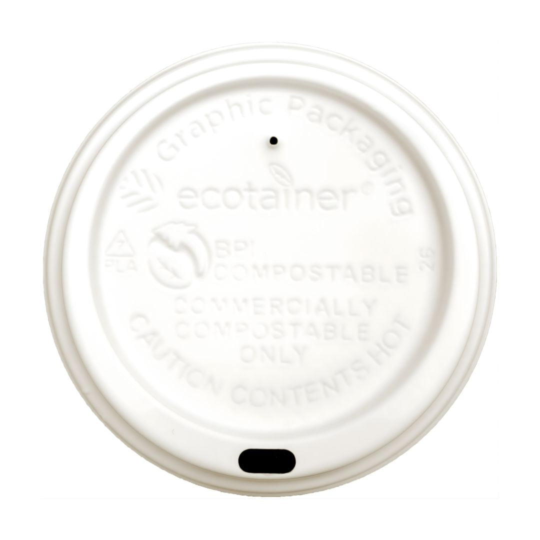 Lid for 10-20 oz Hot Cup | Beige | Made in USA
