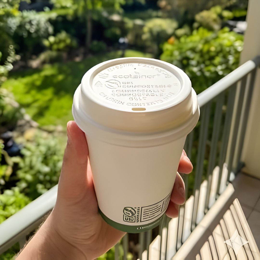 Lid for 10-20 oz Hot Cup | Beige | Made in USA
