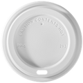 Lid for 10-20 oz Hot Cups | White | Recyclable
