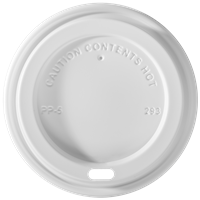 Lid for 10-20 oz Hot Cups | White | Recyclable