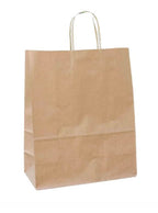 10.2" x 5.1" x 12.8" Kraft Paper Shopping Bags w/ Handles | Missy