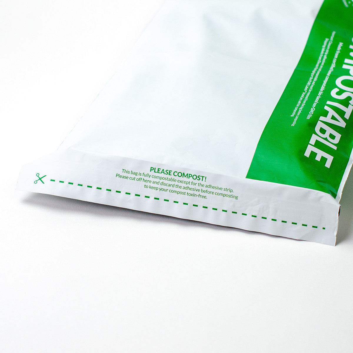 10" x 13" Mailer Pouches | White | Compostable