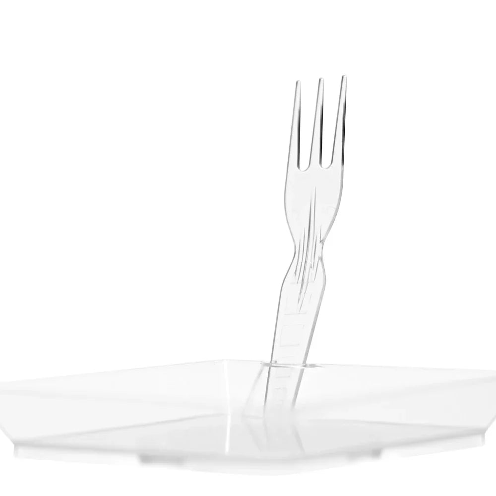 4" Mini Fork | Clear PLA | Compostable