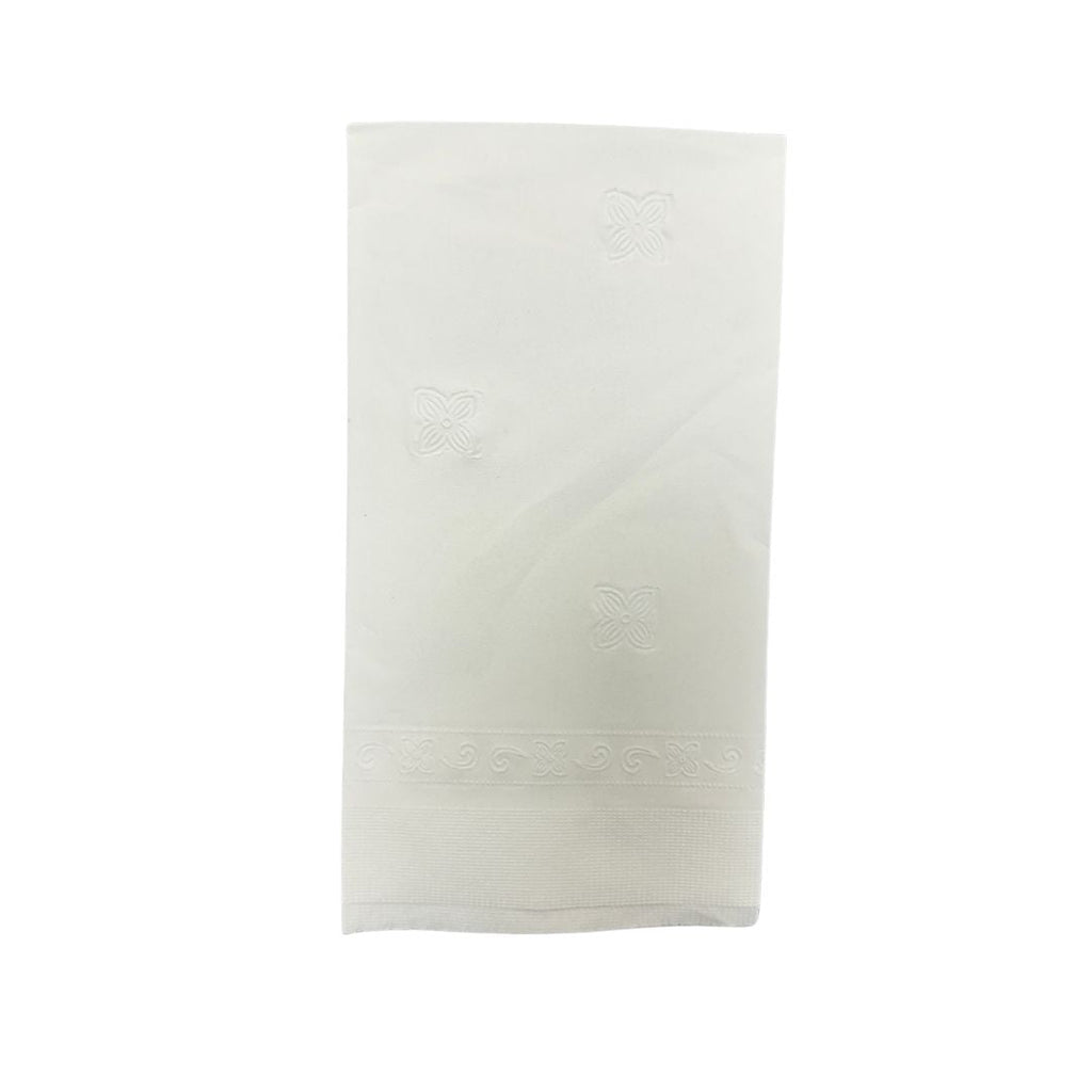 White napkin on a white background