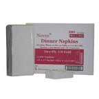 Novex dinner napkins packaging with red and white design on a white background