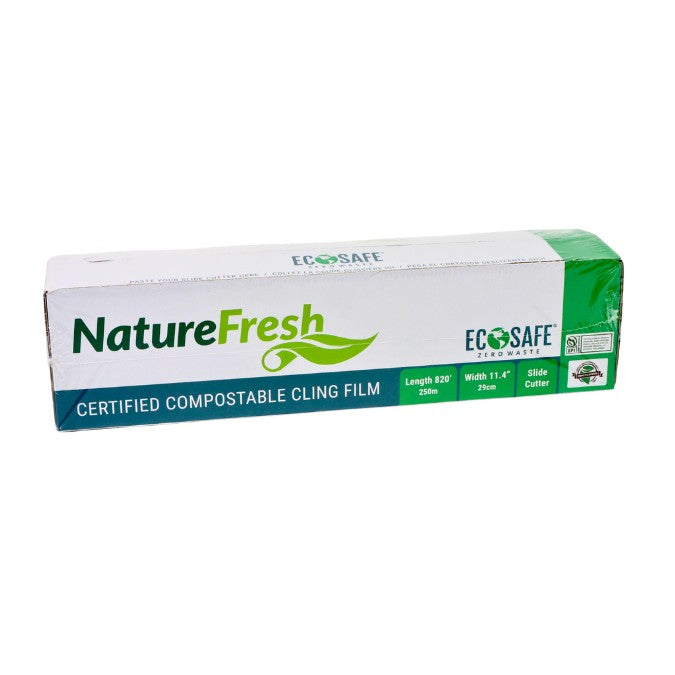 11.4" x 820" Compostable Cling Wrap | Clear | Made by EcoSafe®