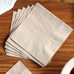 4.5" Compostable Square Beverage Napkins | Folded | 2-ply