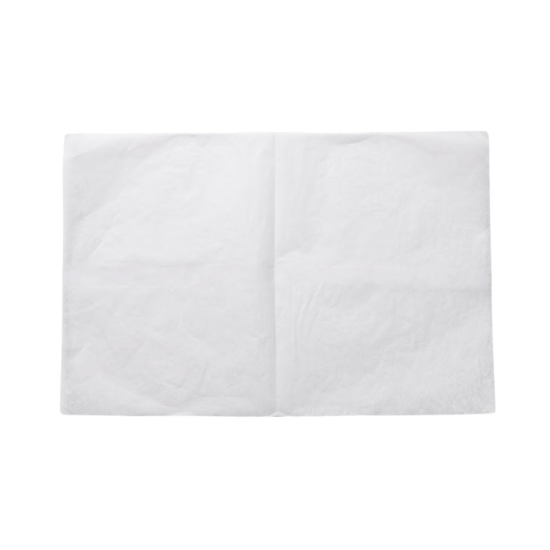 White tissue paper on a white background