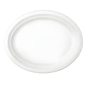 White fiber platter on a white background