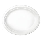 White fiber platter on a white background