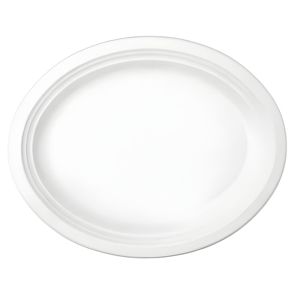 White fiber platter on a white background