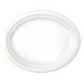 White fiber platter on a white background