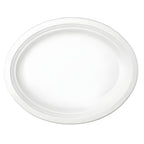 White fiber platter on a white background