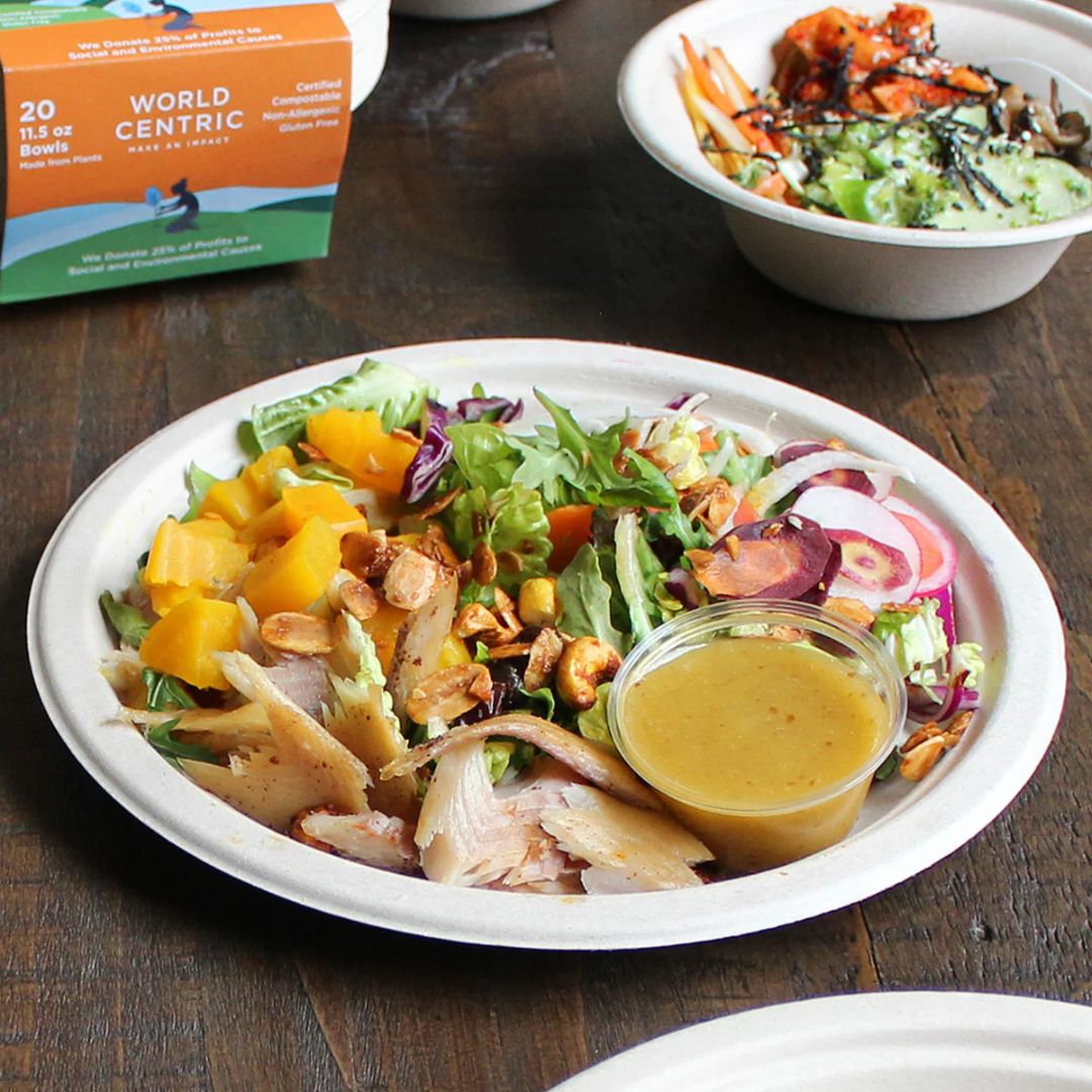 10" Classic Round Plate | Natural Plant Fiber | Compostable