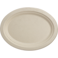 10" Oval Compostable Plate | Natural Fiber | Tan