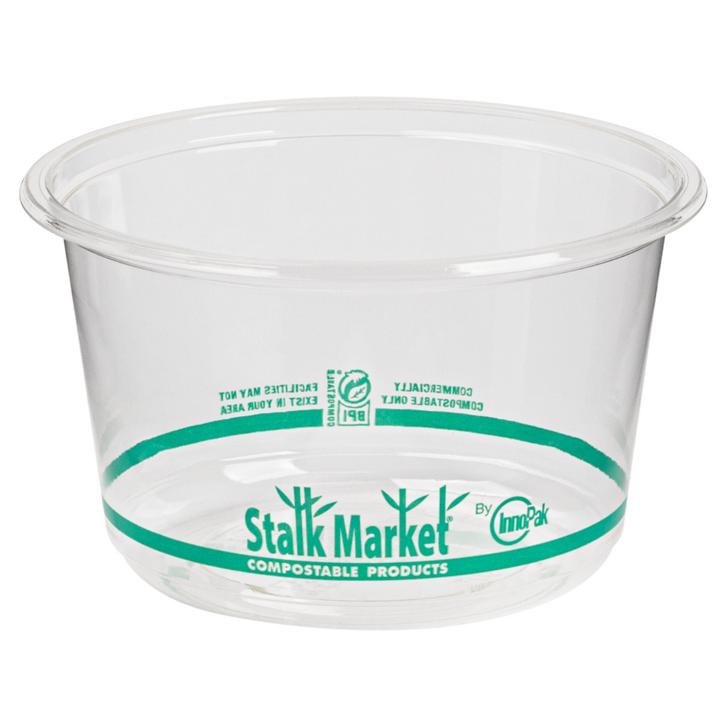 16 oz Round Deli Container | Clear | Stalk Market® | Compostable PLA