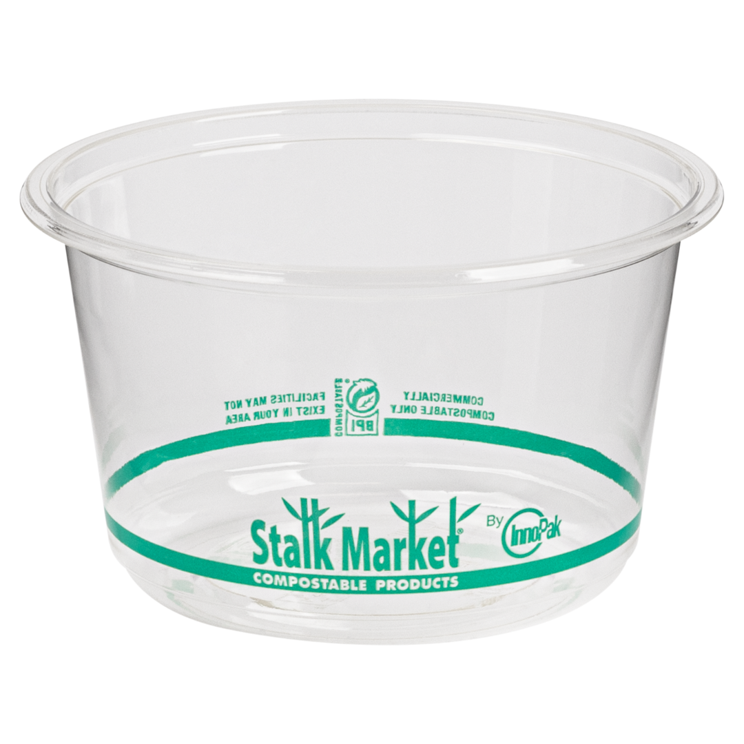 16 oz Round Deli Container | Clear | Stalk Market® | Compostable PLA