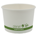 8 oz Hot & Cold Paper Food Container | PLA Lined | Compostable