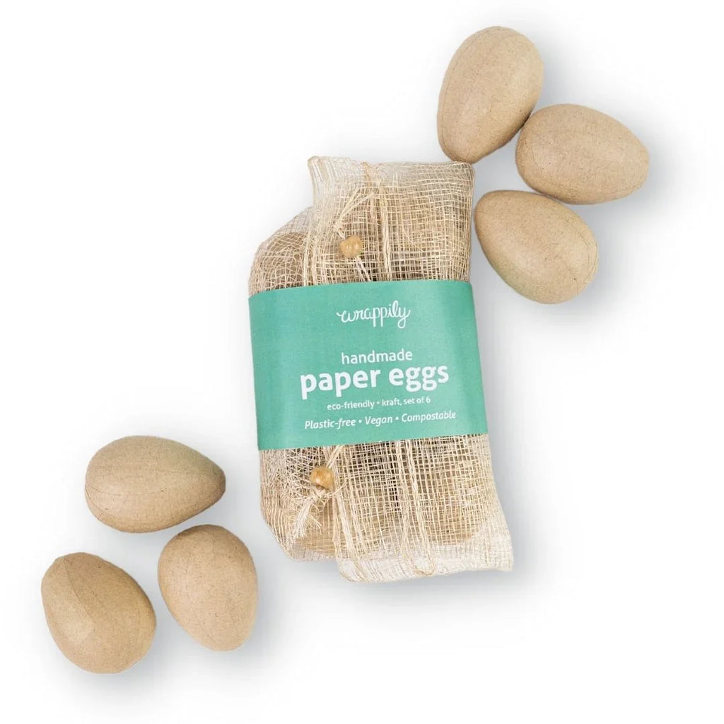 Paper Maché Eggs | Set of 6 Eggs