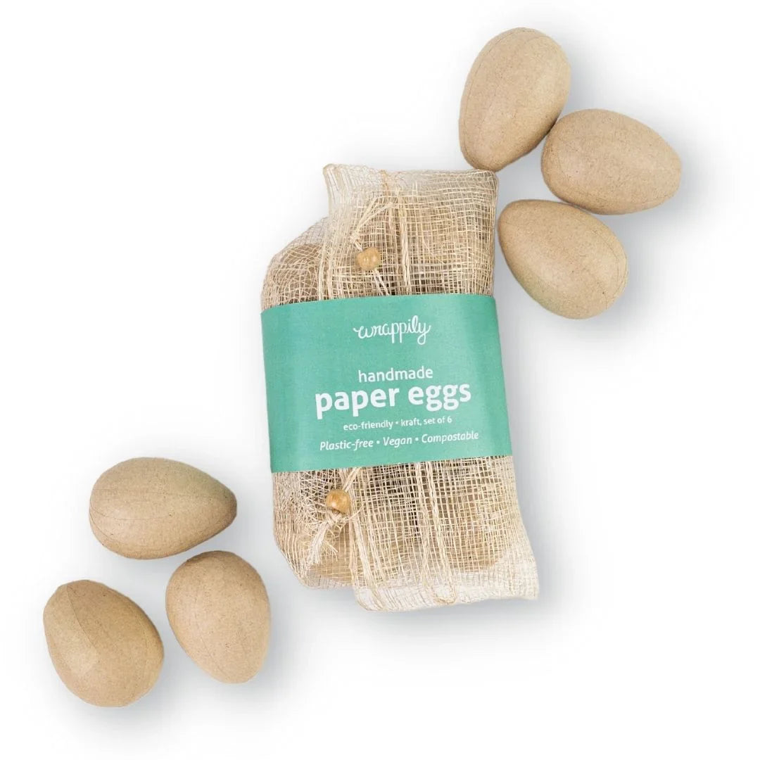 Paper Maché Eggs | Set of 6 Eggs