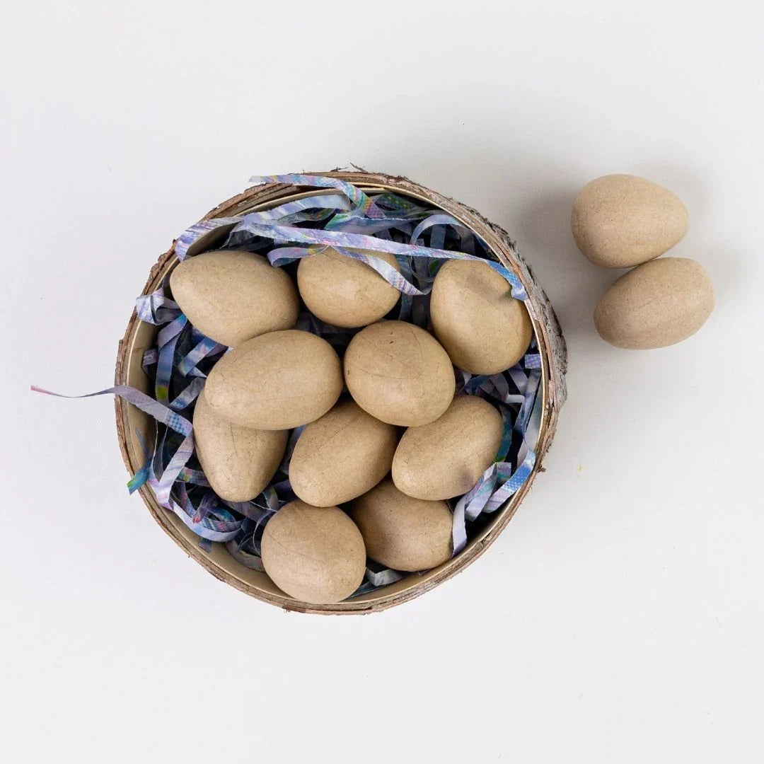 Paper Maché Eggs | Set of 6 Eggs