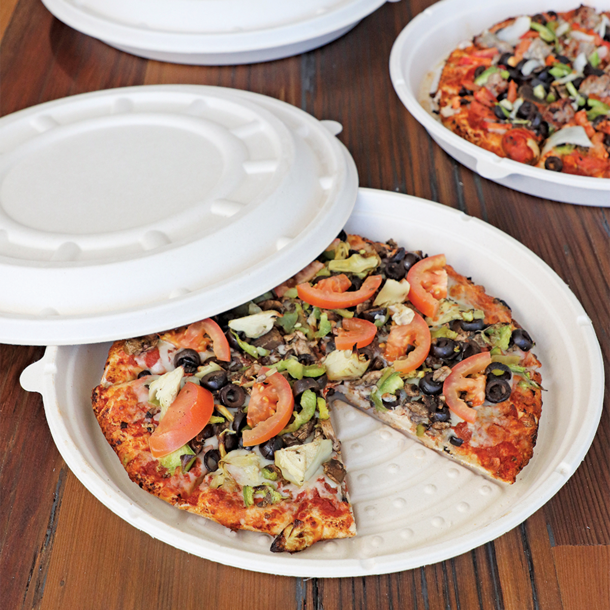 Lid for 14 in PizzaRound Tray | No Added PFAS | Compostable