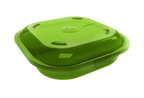 9x9 Reusable to-go Container | 3-Compartment | Green | Washable