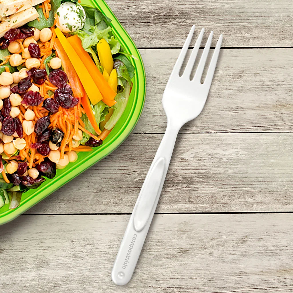 6" Compostable Fork | Preserve® | White