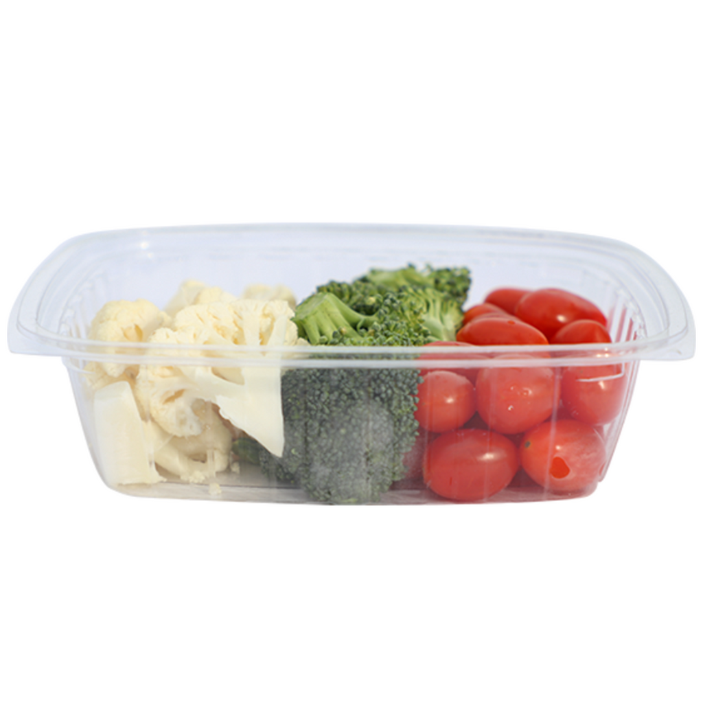 24 oz Rectangle Deli Container | Compostable | PLA | Clear