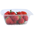32 oz Rectangle Deli Container | Compostable | PLA | Clear