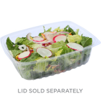 48 oz Rectangle Deli Container | Compostable | PLA | Clear