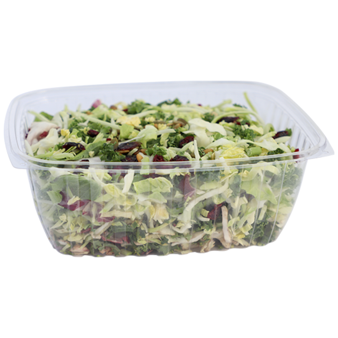 64 oz Rectangle Deli Container | Compostable | PLA | Clear