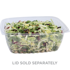 64 oz Rectangle Deli Container | Compostable | PLA | Clear