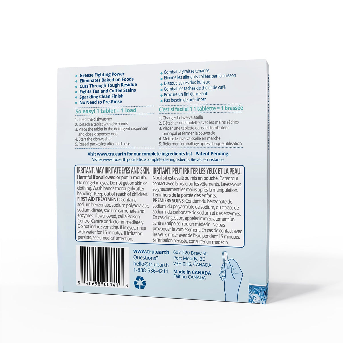 Tru Earth® Dishwasher Tablets | Fragrance-Free | 30 Tabs/Loads