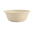 Beige compostable bowl on a white background
